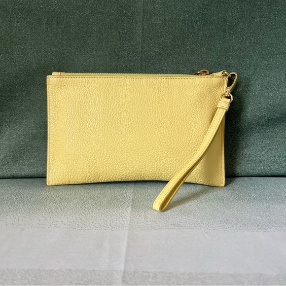 Miu Miu Yellow Nappa Leather Wristlet Small - Picture 2 of 16